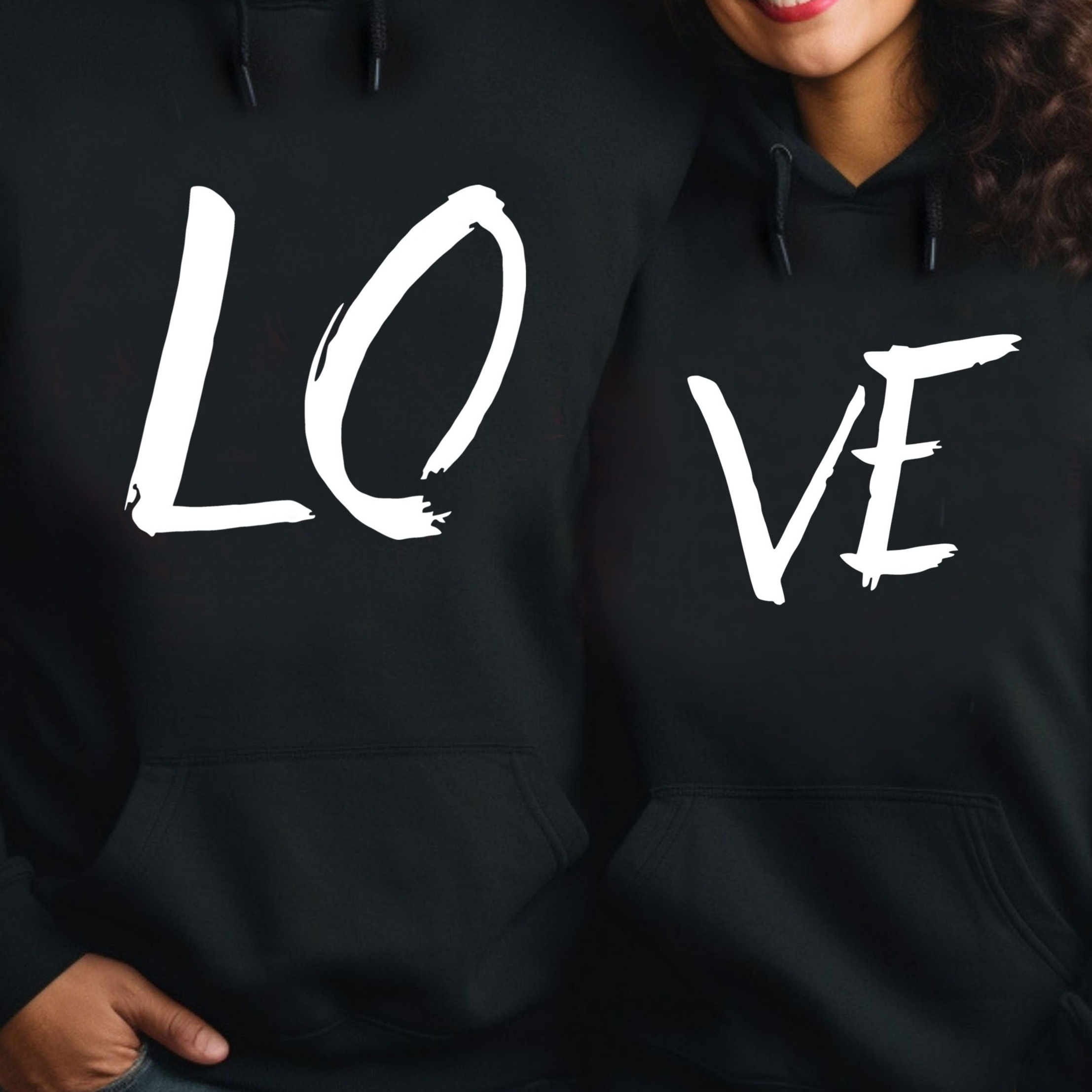 

Red 'love' Print Hoodies - Cozy Knit Polyester , Front , Ideal For Couples, Wedding, Anniversary, Bridesmaid & Boyfriend/girlfriend Gifts - Machine Washable, Autumn/winter Wear