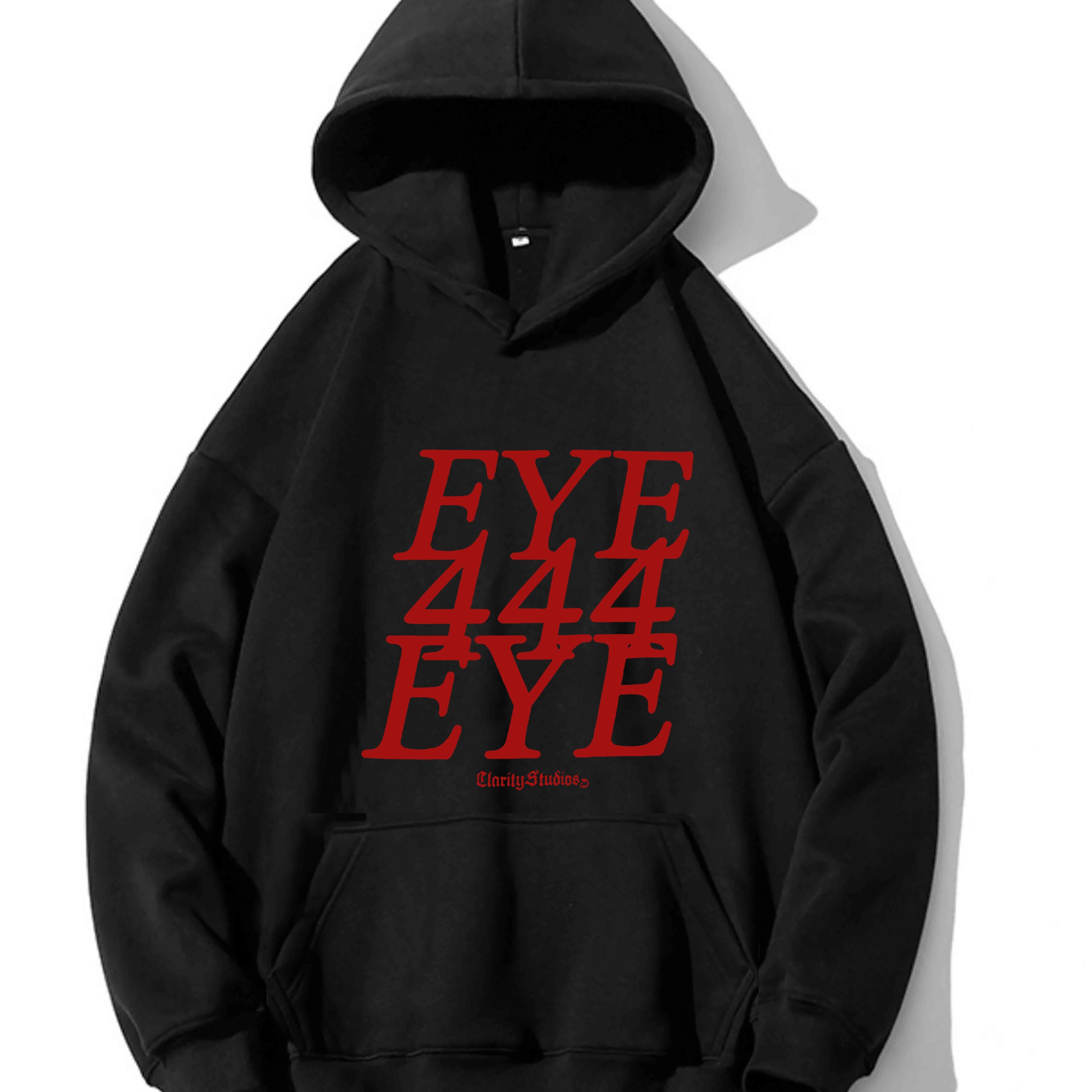 

Eye 4 Eye Print Hoodie, Hoodies For Men, Men's Casual Graphic Design Pullover Hooded Sweatshirt With Kangaroo Pocket For Spring Fall, As Gifts