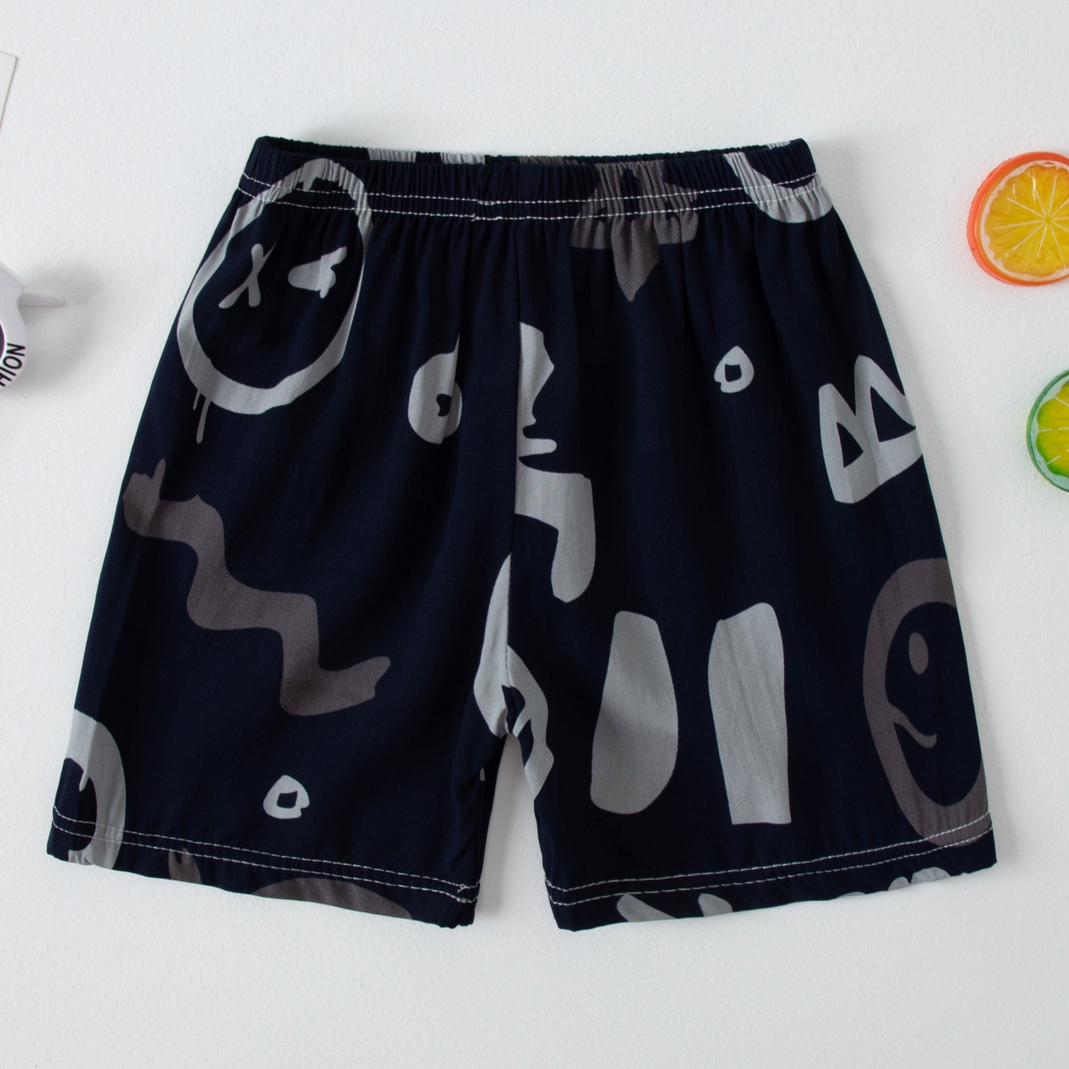 

Stylish Letter Print Boys Elastic Waist Comfortable Creative Shorts, Casual Shorts For Summer Outdoor