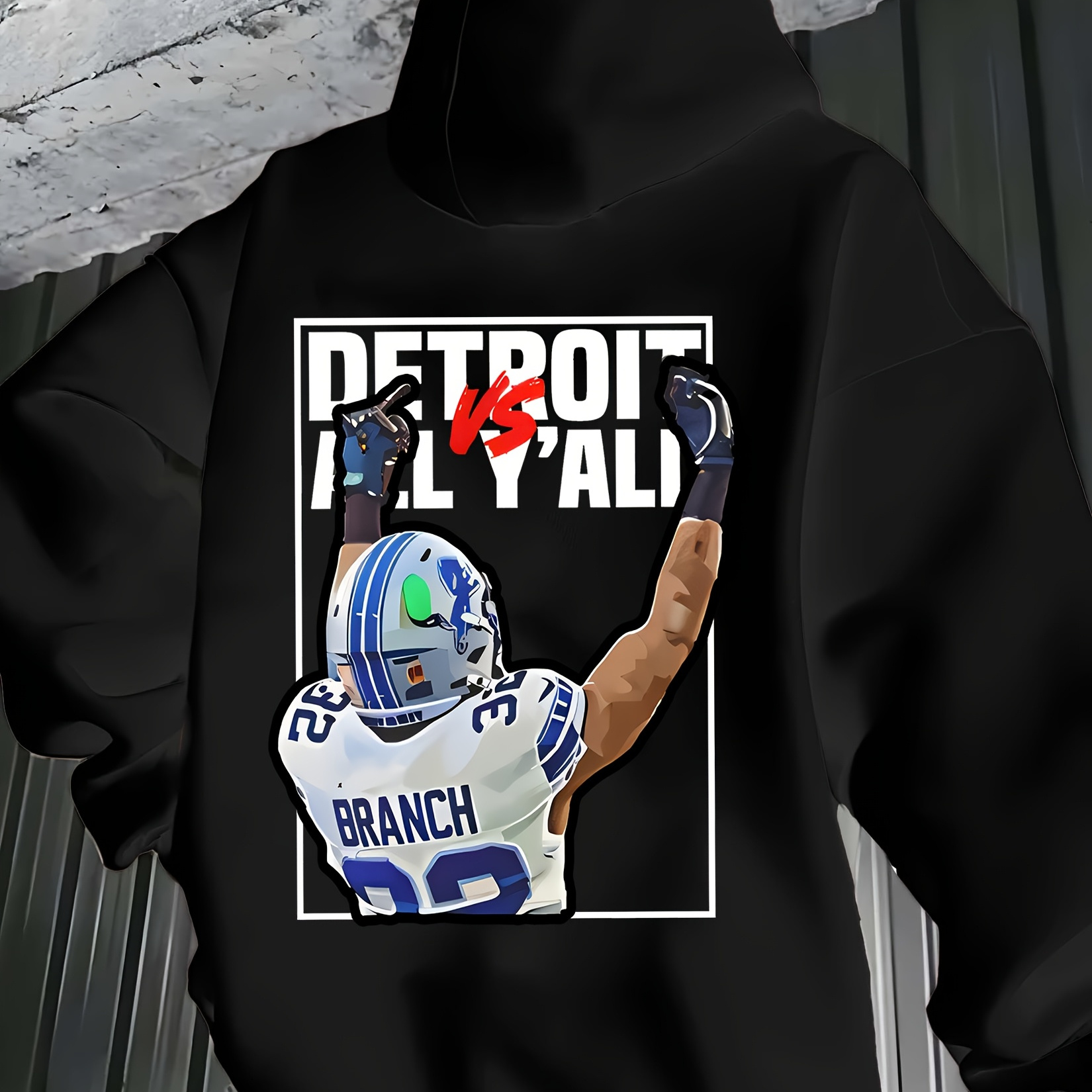 

180g -sided Print Hoodie, Branch Detroit All Your Shirts, Detroit Football Hoodies, Unisex Jerseys Short-sleeved Hoodies, Unisex Hoodies