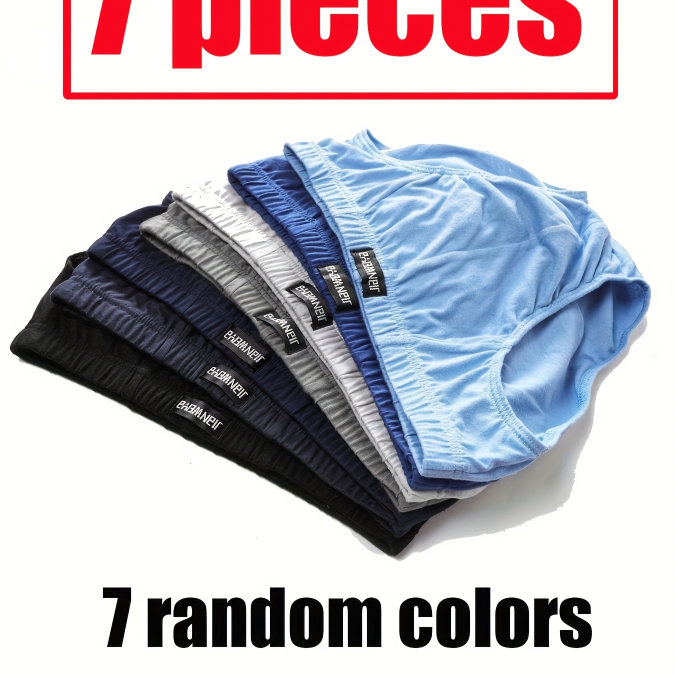 

Random Color Men's Cotton Breathable Underwear With A U-shaped Convex Pocket At The Waist Briefs