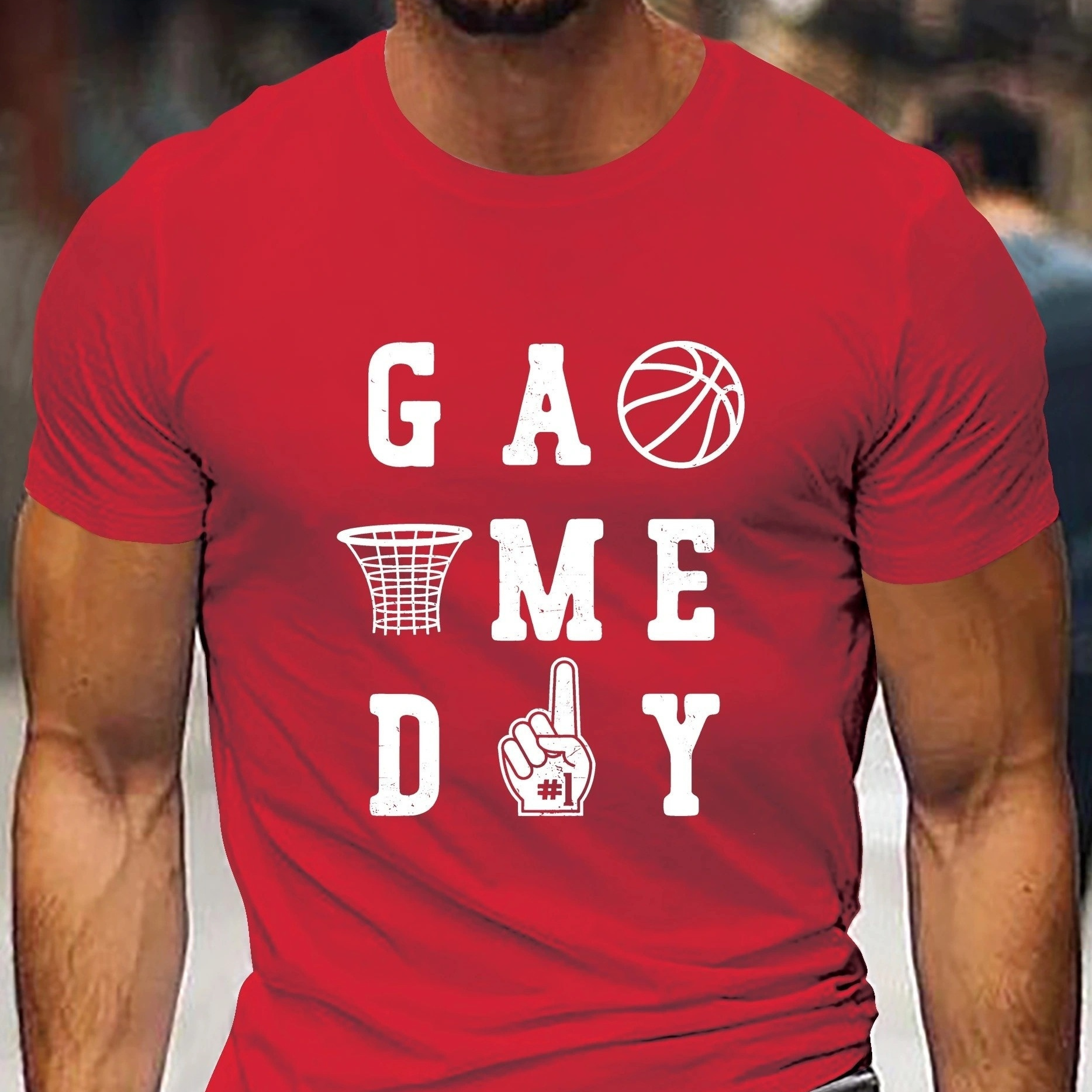 

Basketball Graphic Men's Short Sleeve T-shirt, Comfy Stretchy Trendy Tees For Summer, Casual Daily Style Fashion Clothing