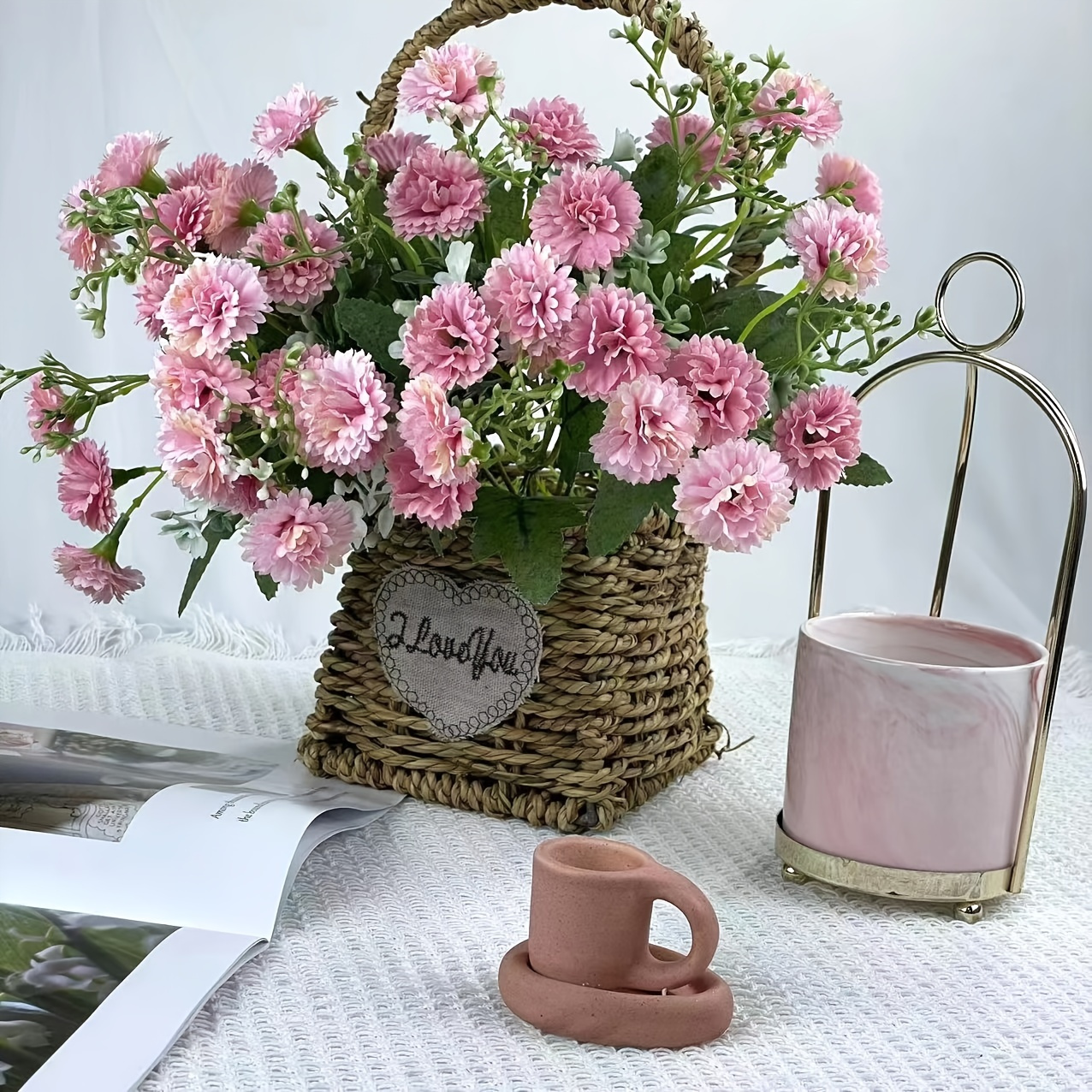 Small Rose Carnation Artificial Flowers Bulk Fake - Temu