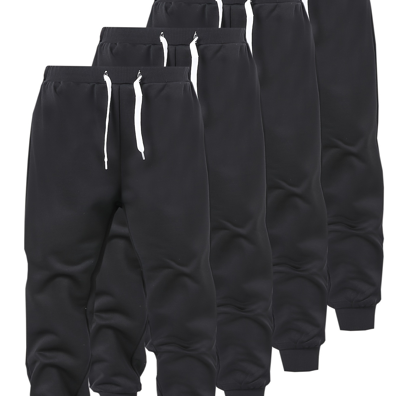 

4pcs Boys' - , Drawstring Waist, Fit Sweatpants For Running & , For