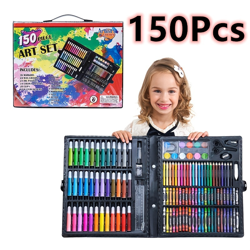 150pcs Colored Pencil Painting Marker Pen Crayon Paint Brush Drawing Tool  Artist Kit School Kindergarten Children