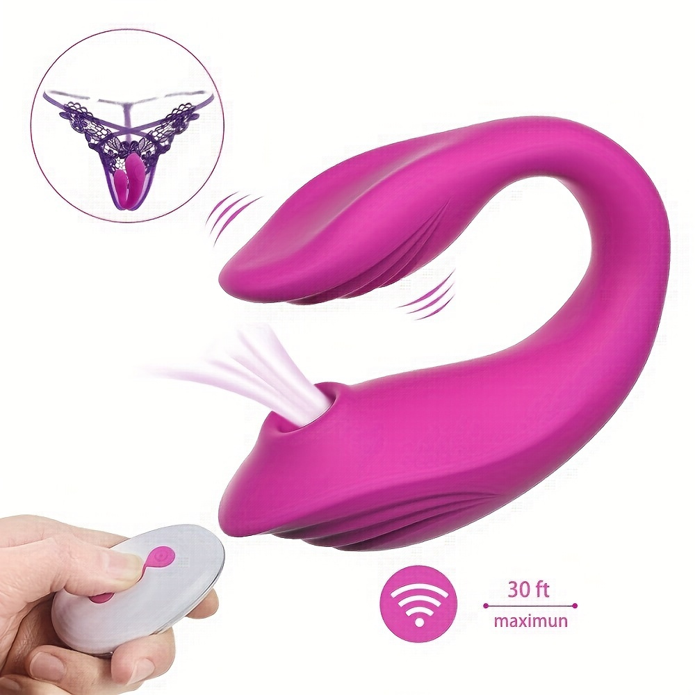 1pc Wearable Vagina Sucking Vibrator, G Spot Clit Sucker Nipple Clitoris Stimulator, Remote Control Oral Sex Toy For Women