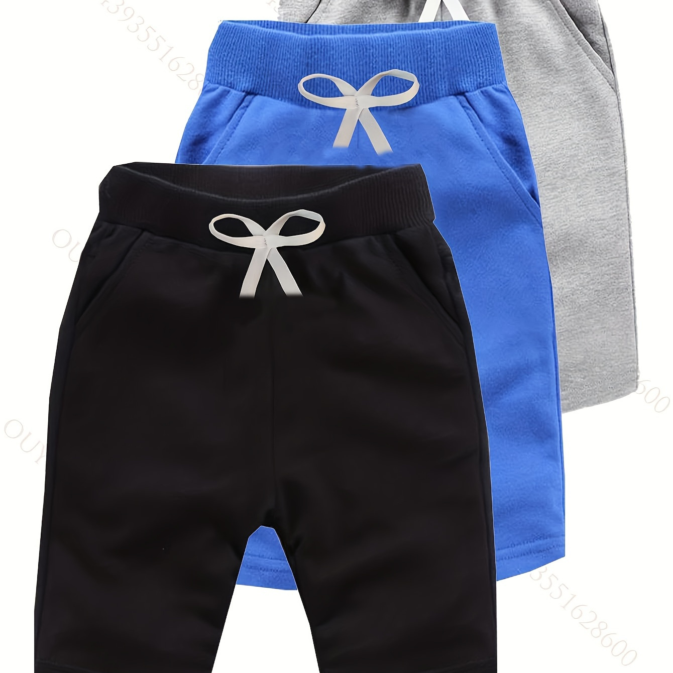 3pcs Boys Casual Shorts Soft Comfortable Breathable For Summer Kids Clothes