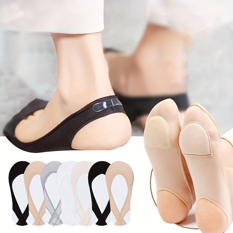 

7 Pairs Thin Half-palm Socks, Comfort Invisible Hollow Non-slip Socks, Women's Stockings & Hosiery