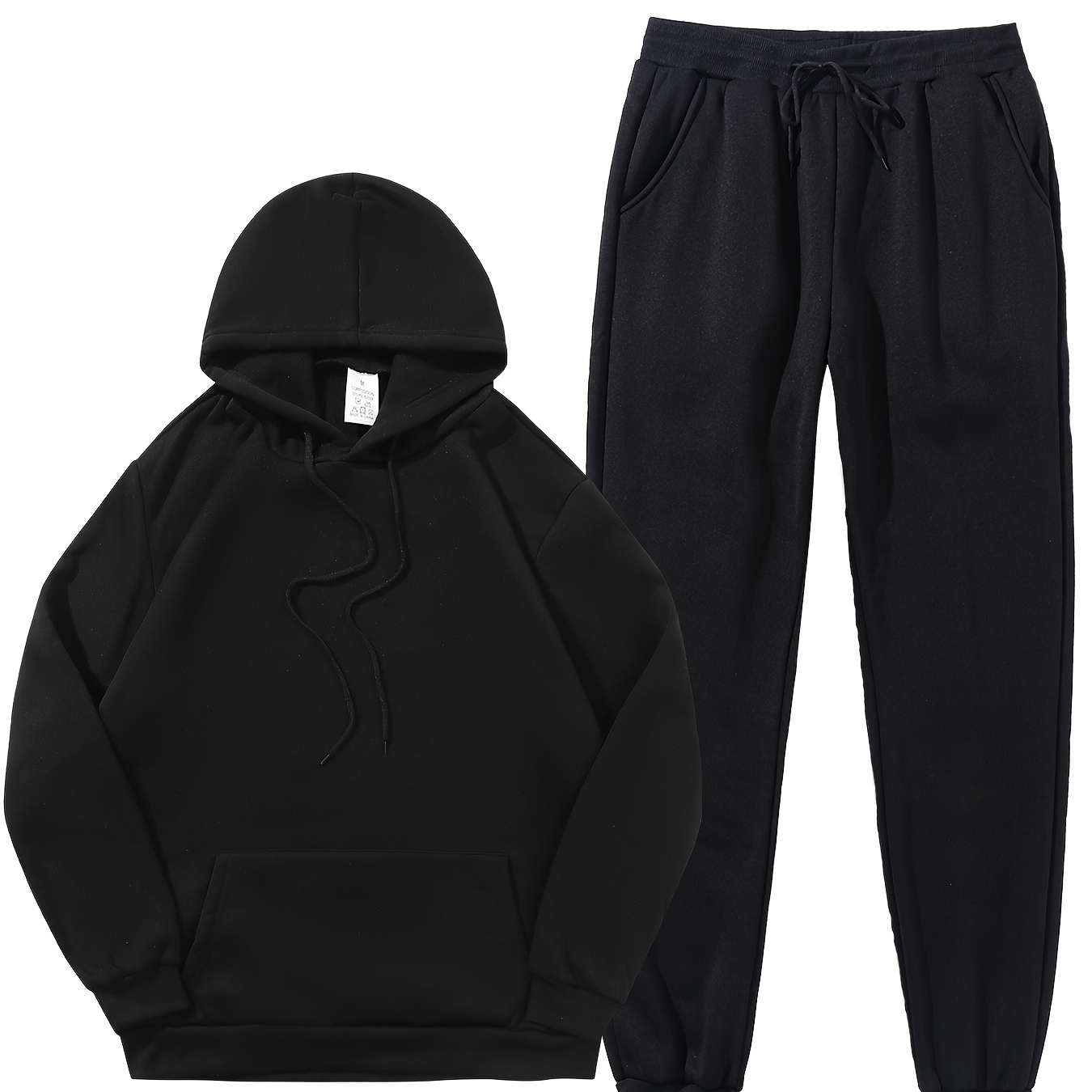 

Men's 2-piece Hoodie And Sweatpants Set, Solid Color Pullover & Joggers, Casual Long Sleeve And Pants Outfit, Spring/autumn Clothing