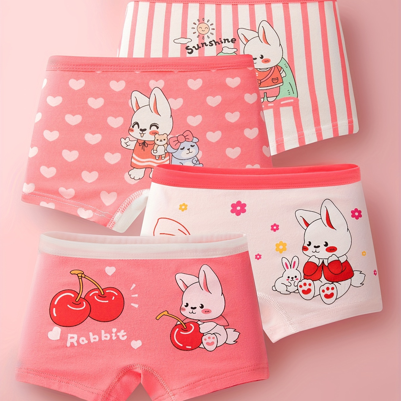 

4 Pcs 's Rabbit & Briefs, & Comfortable Briefs Wearing