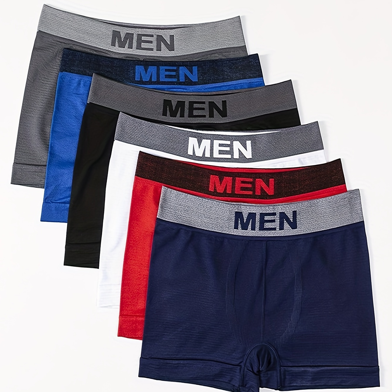 

1/3/6pcs Men's High Elastic Plain Color Comfortable Boxer Briefs, Xs/s/m