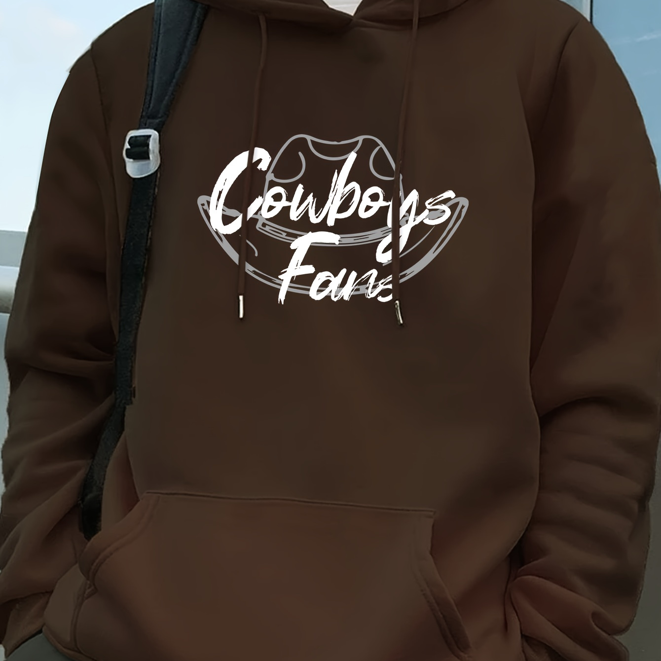 

Cowboys Fans Pattern Print Hooded Sweatshirt, Hoodies Fashion Casual Tops For Spring Autumn, Men's Daily Life Outwear