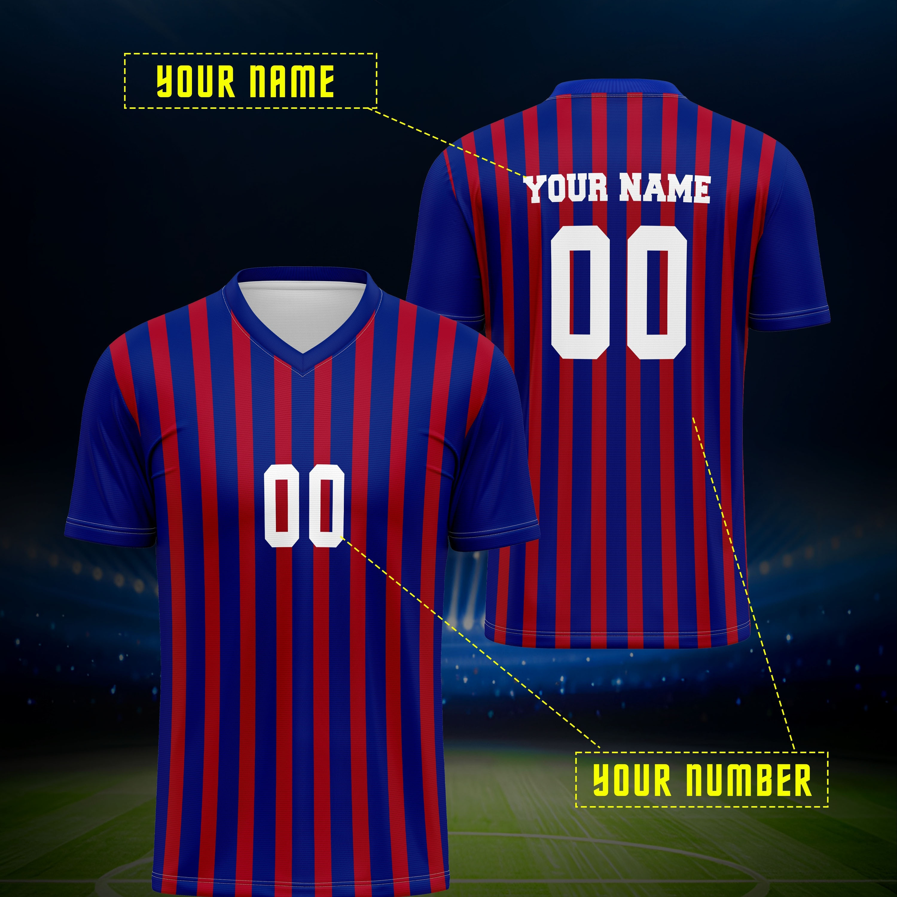 

V-neck Football Sportswear Comfortable And Fitting Personalized Customized Name And Number Suitable For Parties And Summer Parties