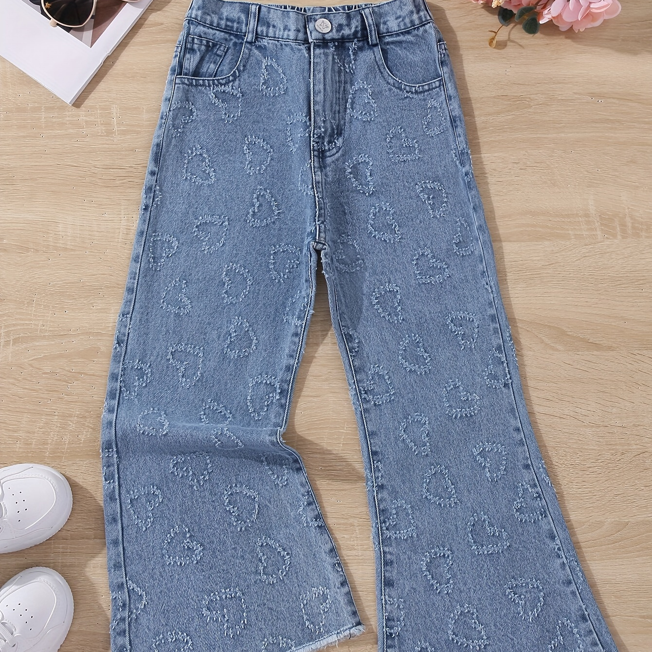 Everyday Girls Casual Ripped Jogger Jeans Elastic Waist Casual