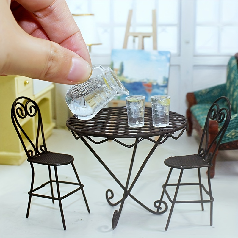 

3pc/set Dollhouse Miniature Food Lemon Juice Jug Cup For Dollhouse Furniture