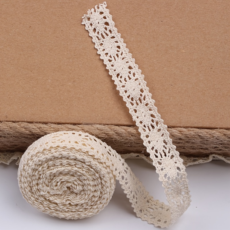 

Vintage Lace White Ribbon Wedding Ribbon Diy Material Lace Cotton Thread, Easter Ribbon Decor Handwork