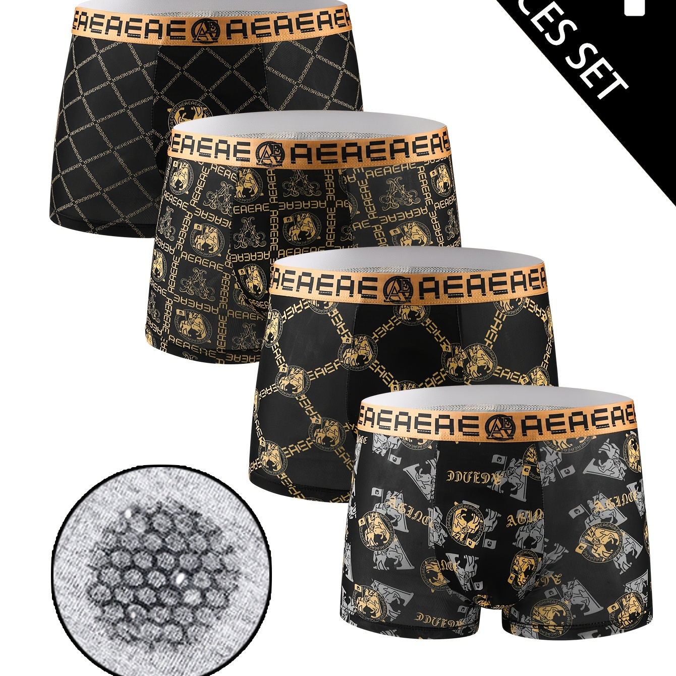 

4/8pcs Boxers Cool pour Hommes, Sous-vêtements de Luxe Haut de Gamme pour Hommes, Boxers Respirants, Confortables, pour , Souples et Très Élastiques pour Garçons, Sous-vêtements pour Hommes