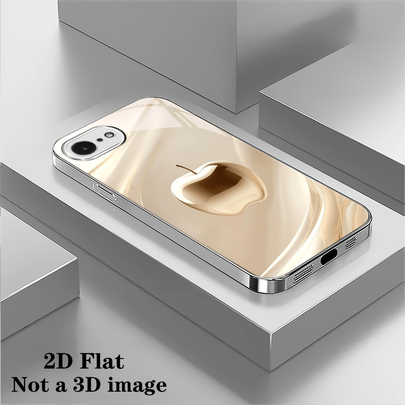 TEMU para Teléfono - 2D de Vidrio Electrochapado, de Dorado con Dorada, Adecuada para iPhone 18 Pro/18 Pro Max, 17/17 Pro/17 Air, 16/16 Pro/16 Pro