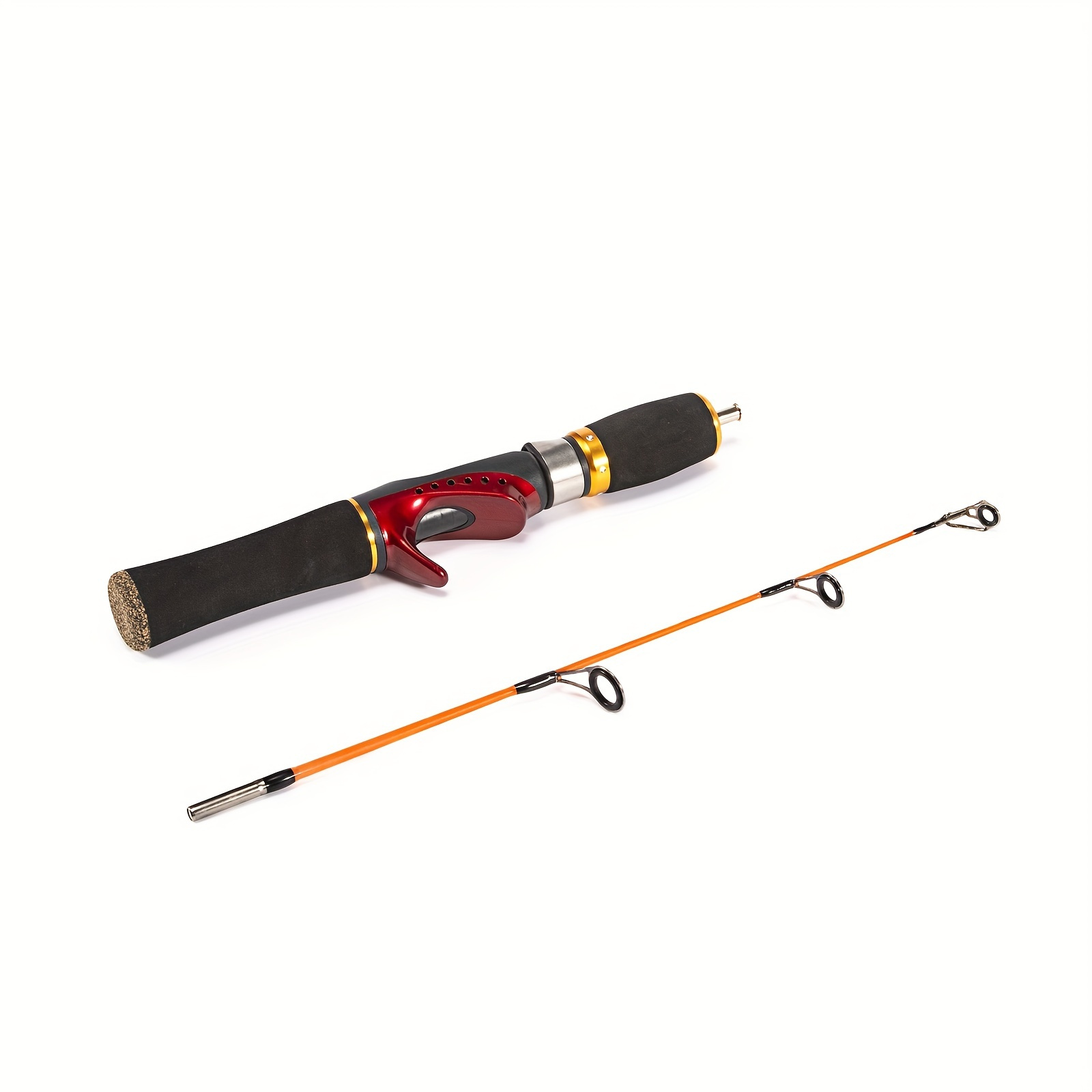 1pc 63cm/24.8in Solid Wood Ice Fishing Rod, Comfortable Wooden