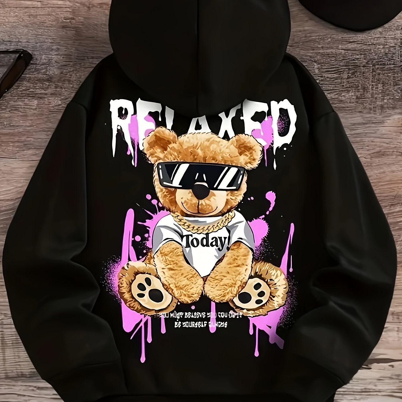 

1pc Women's Plus Size Hoodie With Cartoon , Casual Pullover Sweatshirt, Polyester Knit Fabric, , For Autumn/winter - Options
