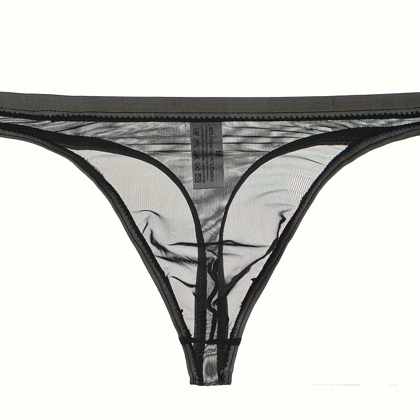 Men's Seamless Transparent Thin Mesh Sexy Thongs Underwear - Temu New  Zealand
