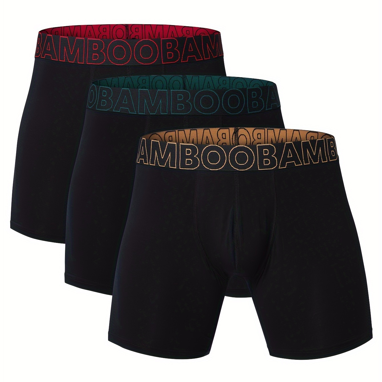 

Men's Bamboo Fiber Boxer Briefs - High Stretch, Breathable & Comfortable Underwear With Elastane , Machine Washable