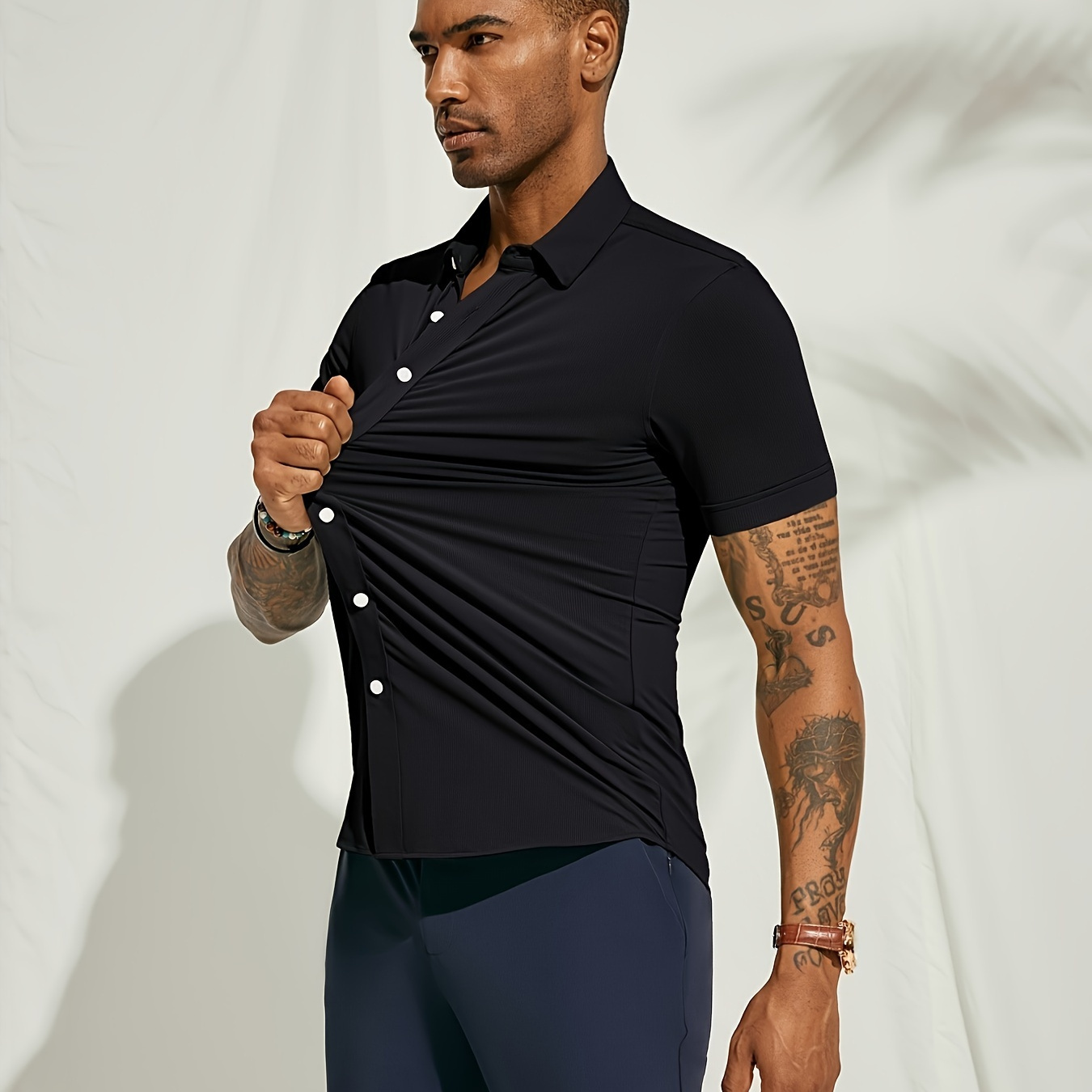 

Mens Short Sleeve Button Down Shirts Pj0569s24