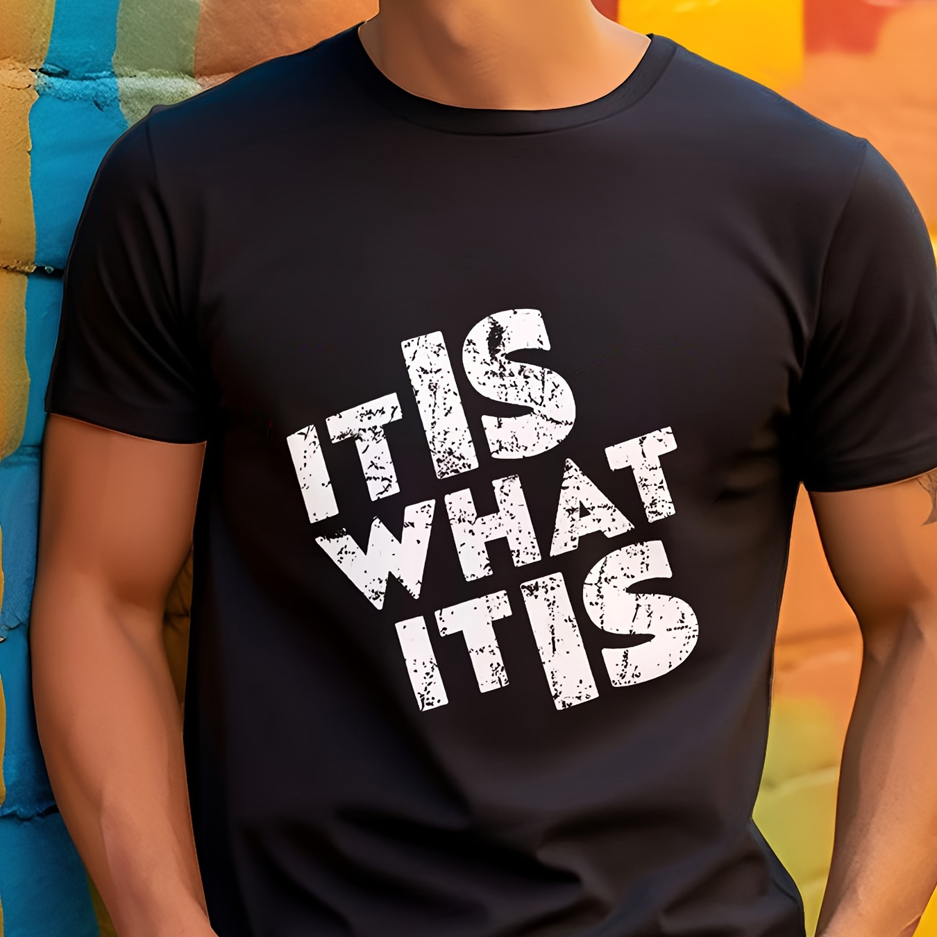 

Casual Fashion T-shirt For Men Graphic Print Short Sleeve Tees Tops, Men's Clothing
