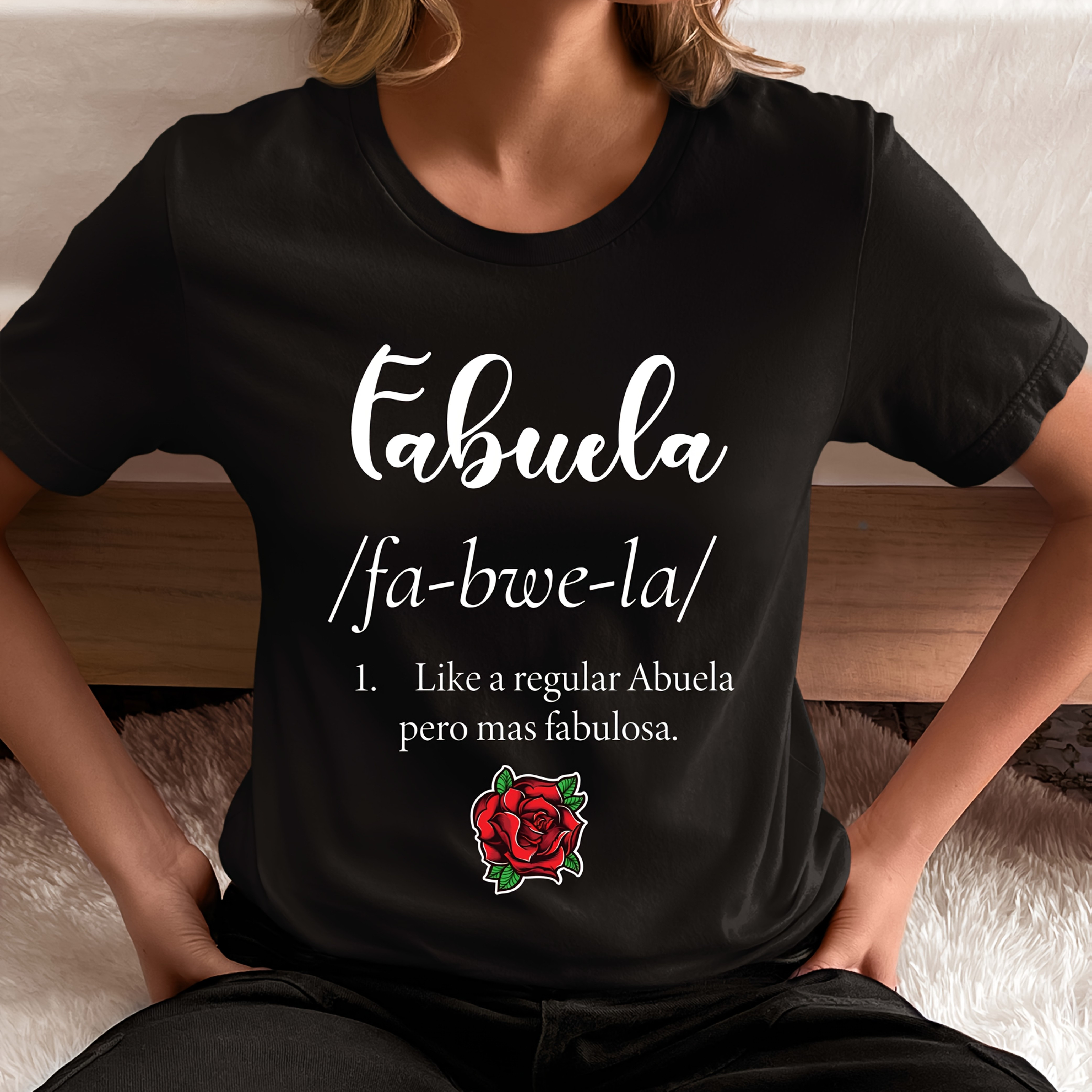 

Fabuela Cotton T-shirt - Casual Crew Neck, Short Sleeve Tee For Grandma & New , Pregnancy & Family Celebrations