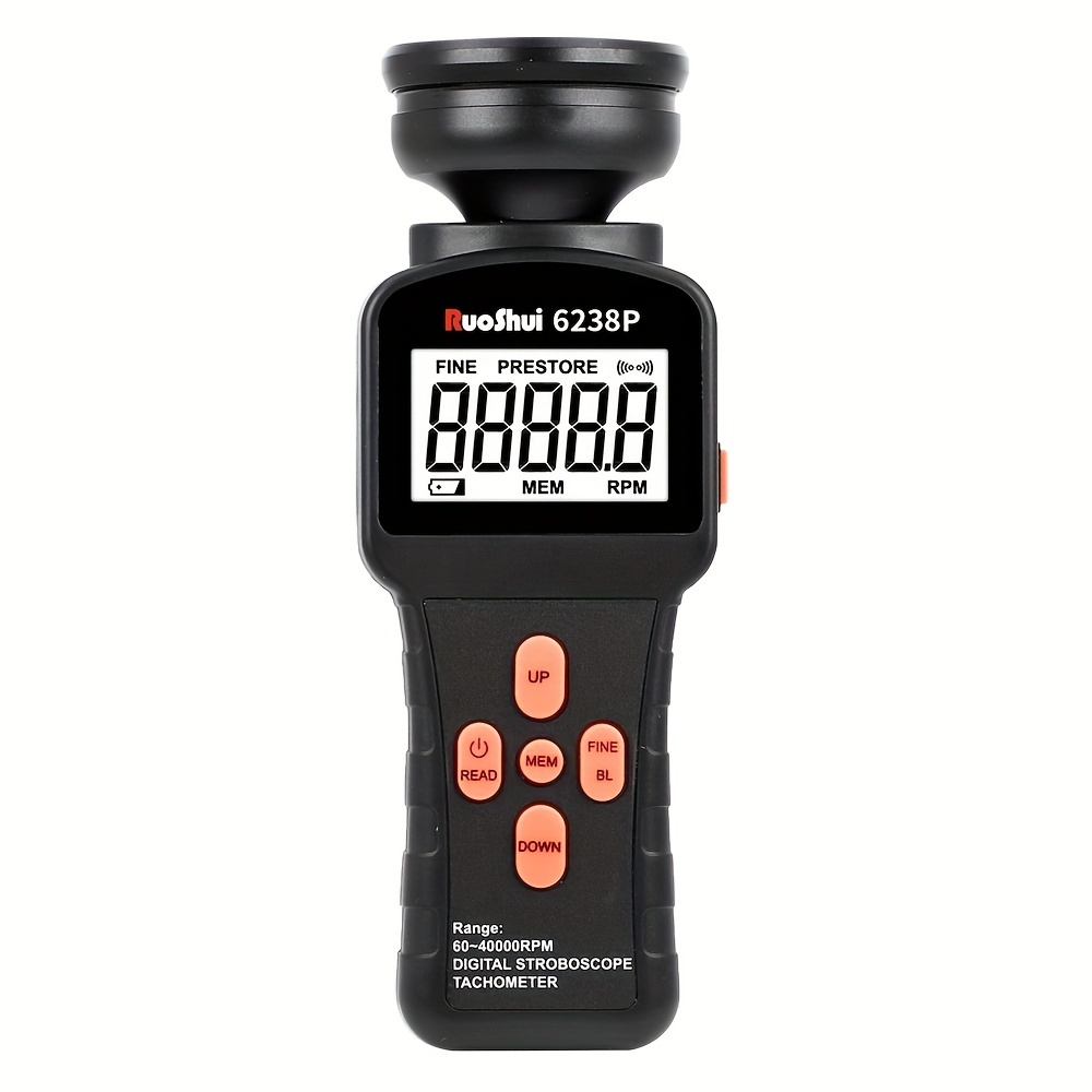6238P RTS Digitales Stroboskop Tachometer LCD Berührungsloser Blitz  Photoelektrischer Drehzahlmesser 60-40000 RPM Drehzahltester - Temu Austria