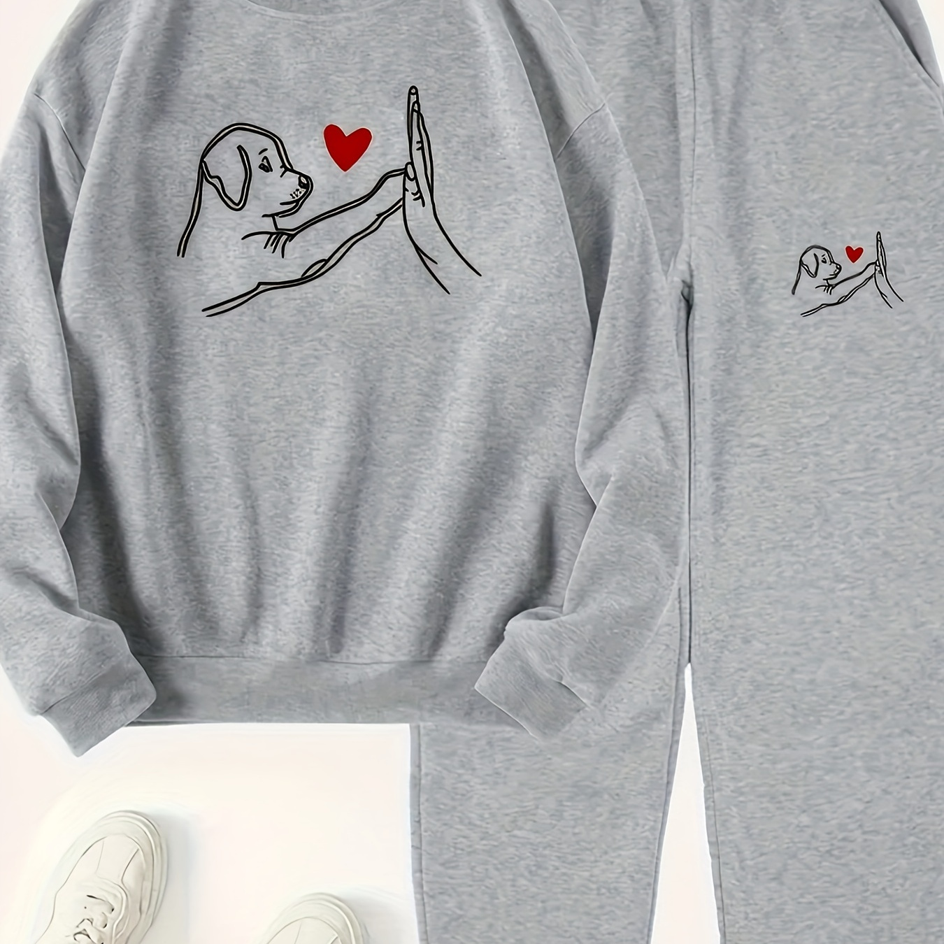 

4444z104 Round Neck Sweatshirt 2 Pieces
