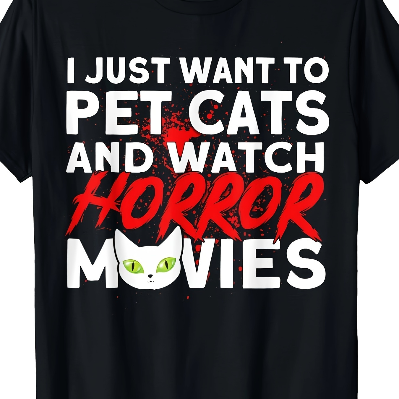 

Cat Horror Lovers Pet Cats And Watch Horror Movies T-shirt