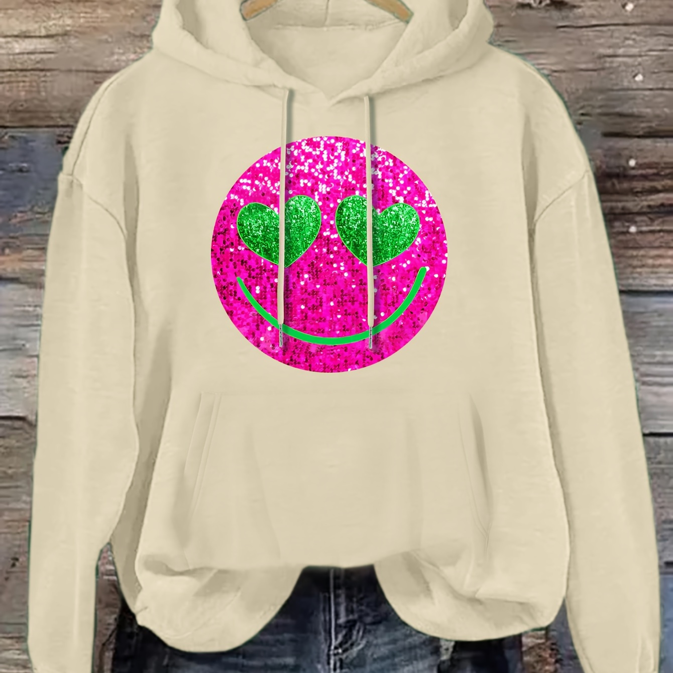 

Graphic Print Hoodie, Drawstring Casual Hooded Sweatshirt For Winter & Fall, Women's Clothing