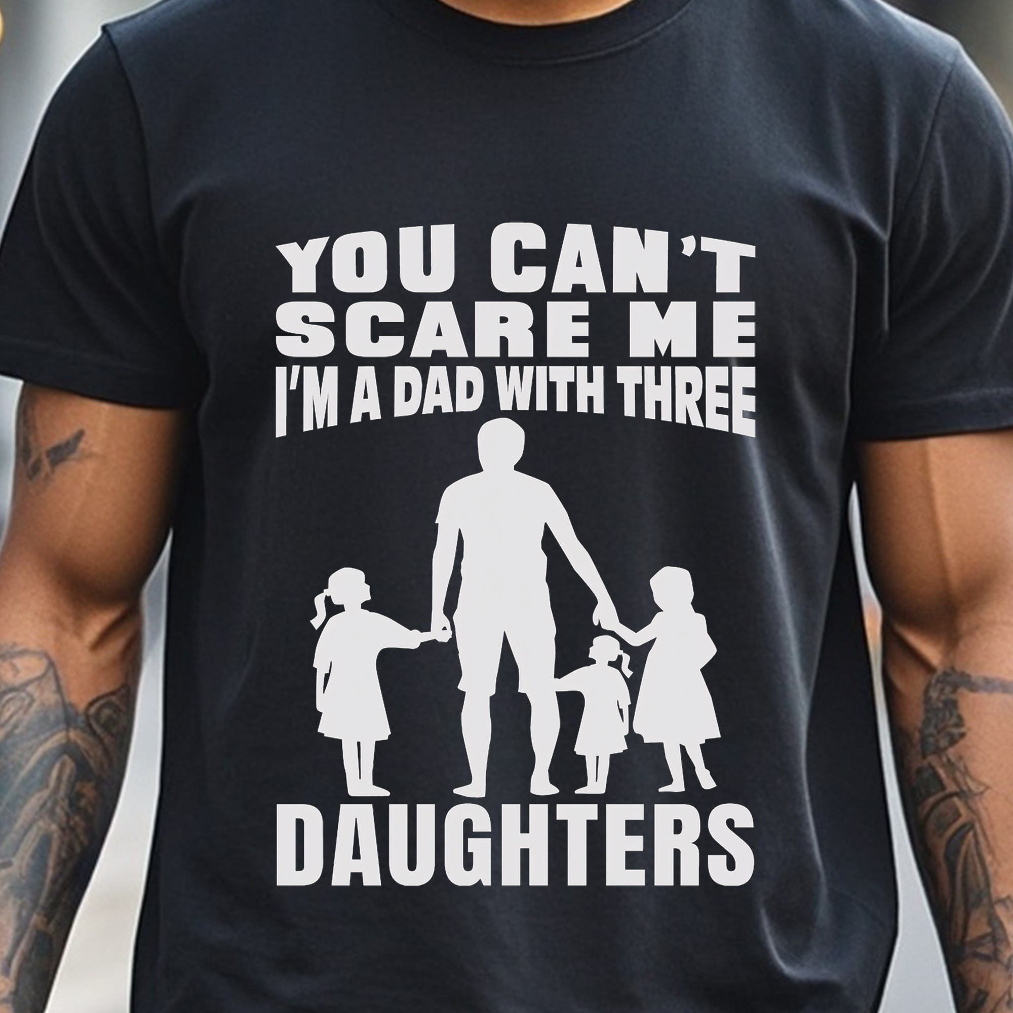 

Dad With T-shirt For Man Black T-shirt Mens T-shirts Cotton Funny T-shirts Men's T-shirts Graphic T-shirts Mens Cotton T-shirts Soft Breathable Daddy Shirt