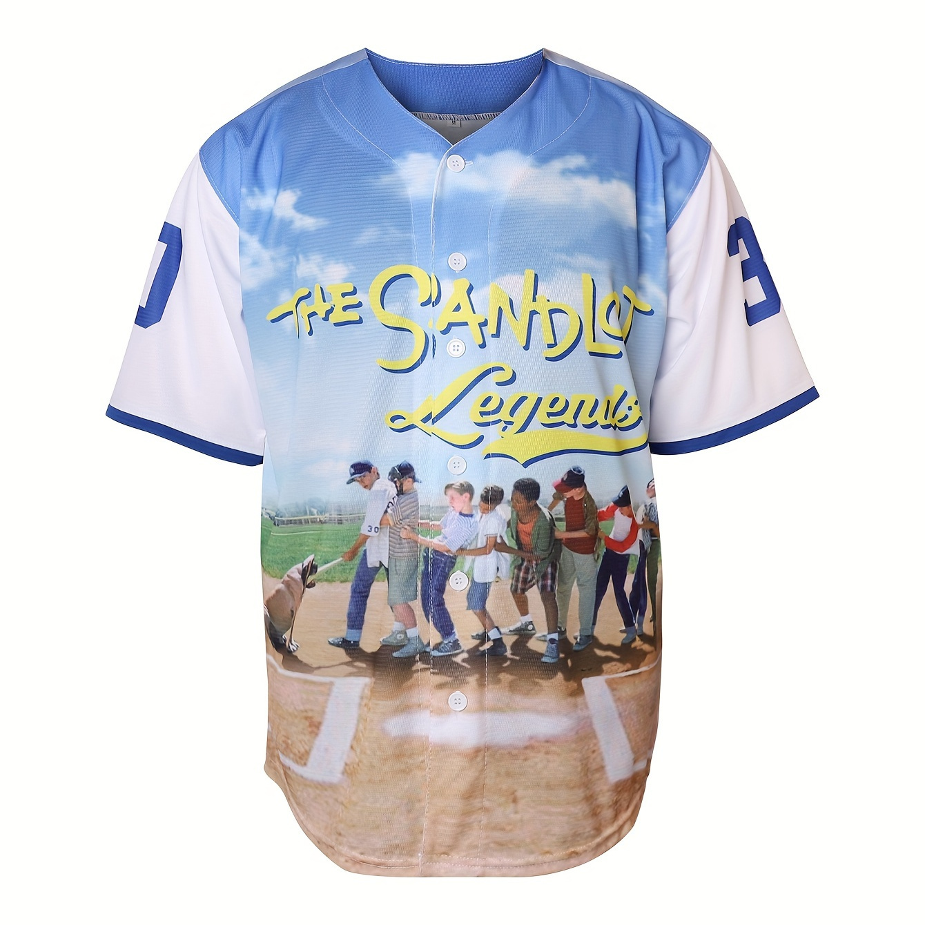 

30 Baseball Jersey Blue Baseball Shirt Fashion Sports Men's Jersey S-3xl