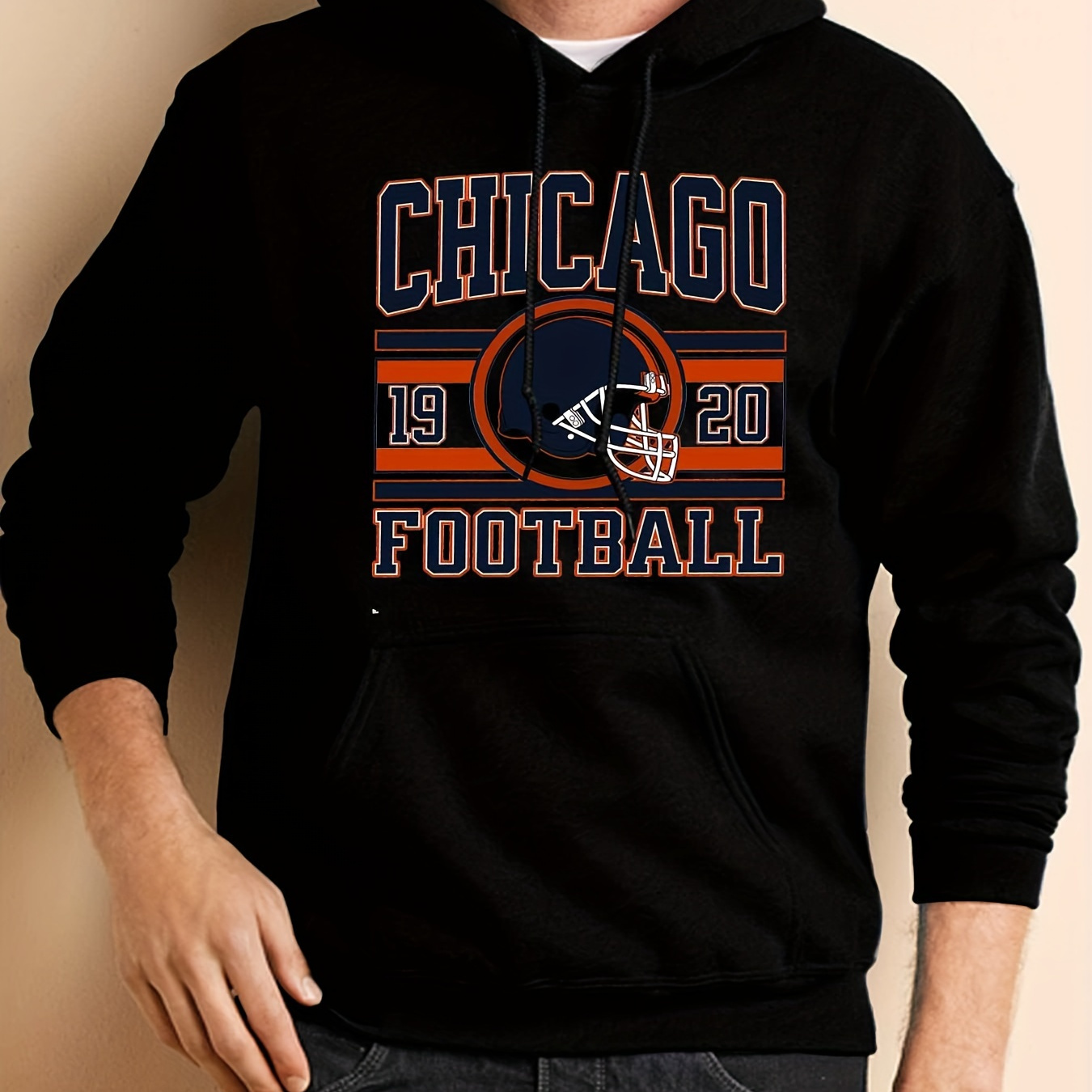 

Vintage Chicago Football Sweatshirt Hoodie Trendy Chicago Football Fan Gift Chicago Sweater 280g