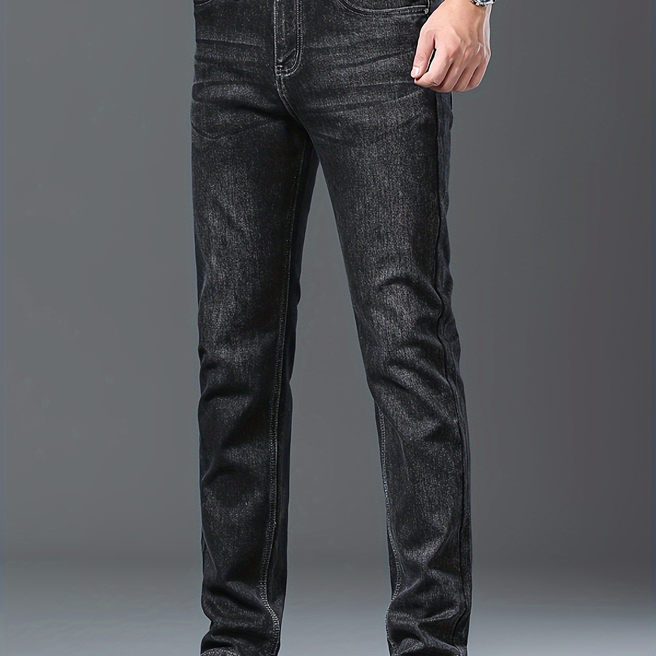 

Men's Straight Leg Jeans, Semi-formal Stretch Jeans For Business