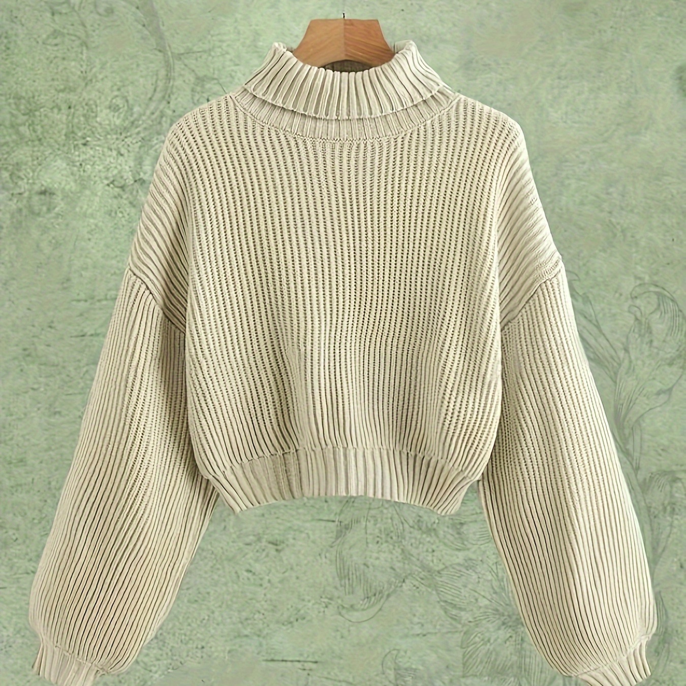 

Solid Color Sweater, Elegant Long Sleeve Sweater For Fall & Winter, Women's Clothing