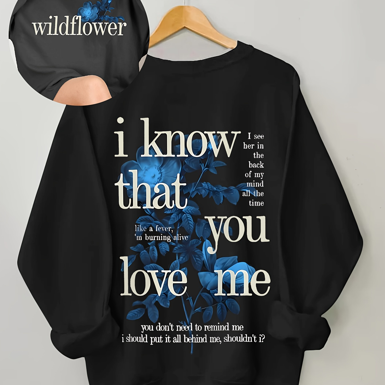 

Women's "i That " Graphic Sweatshirt - Cozy Polyester Crew Neck, Machine Washable, Ideal For Fall & Winter