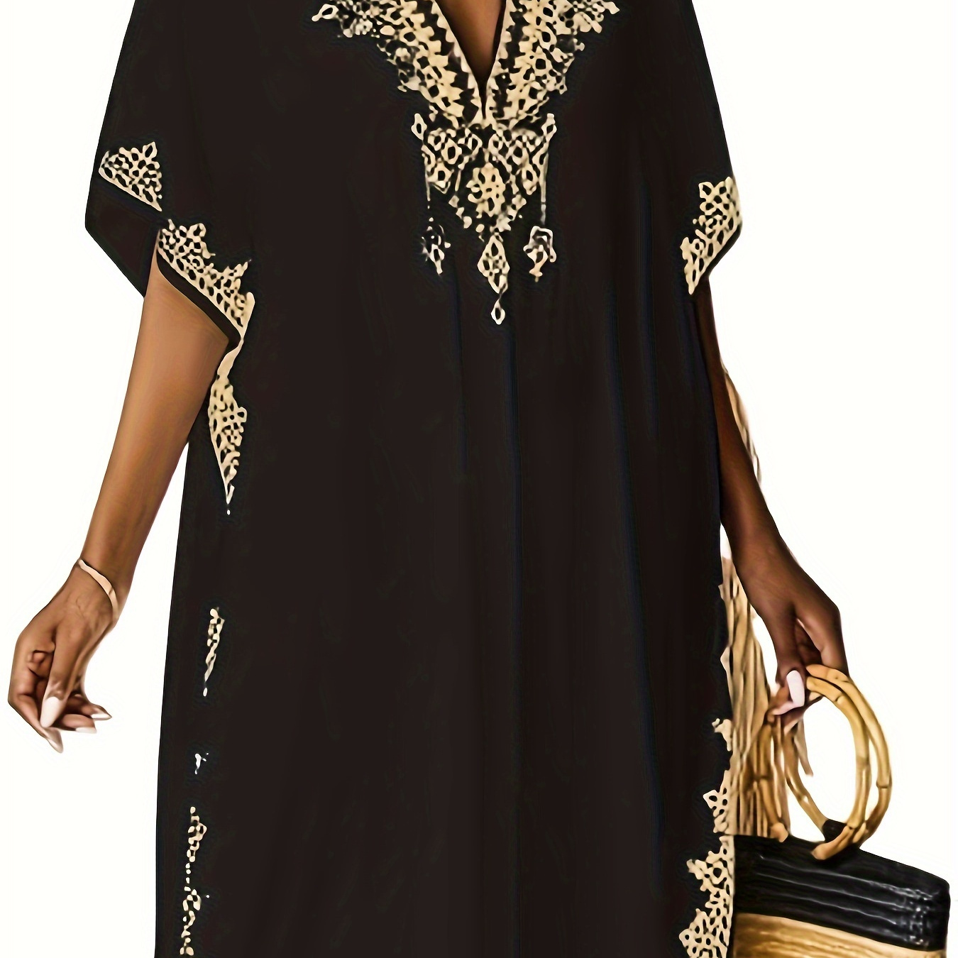 

Kaftan Dresses For Women Swimsuit Coverup Plus Size Beach Caftan For Swimwear Embroidery