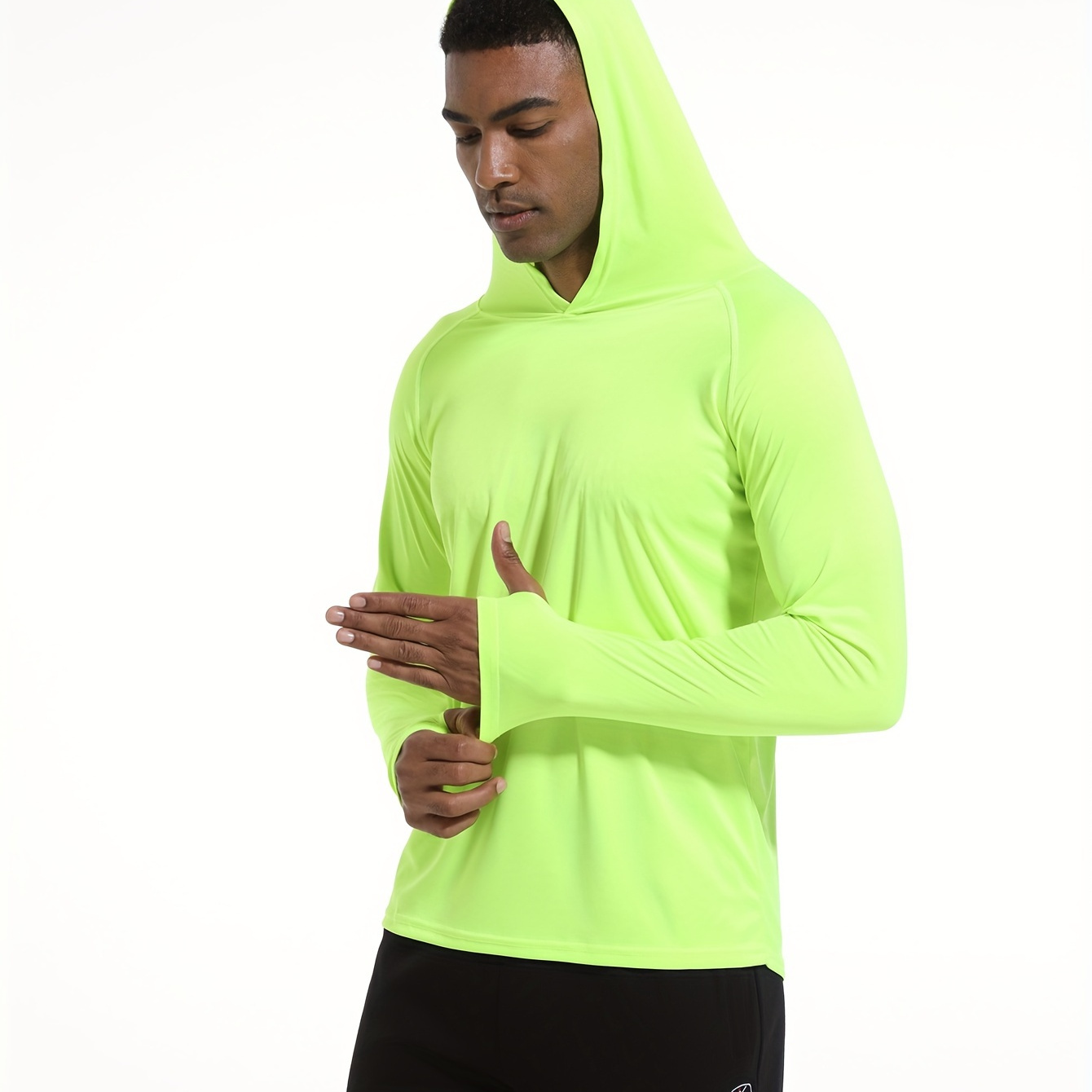

Men's Sun Protection Hoodie, Long Sleeve Rash Guard For Outdoor Fishing Fitness Running, Lightweight And Breathable