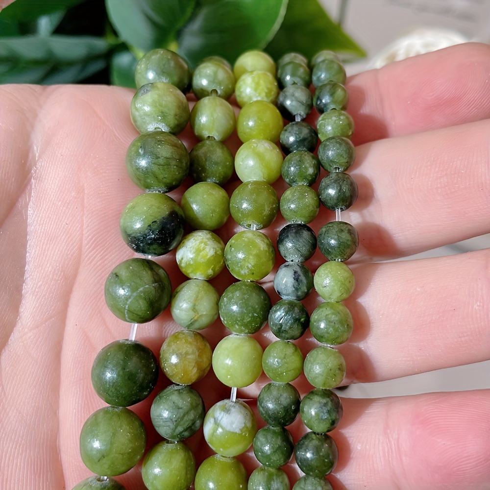 

Natural Southern Jade 6-8-10mm Loose Bead Bracelet Necklace Long Beaded Straight Hole Diy Jewelry Making Materials