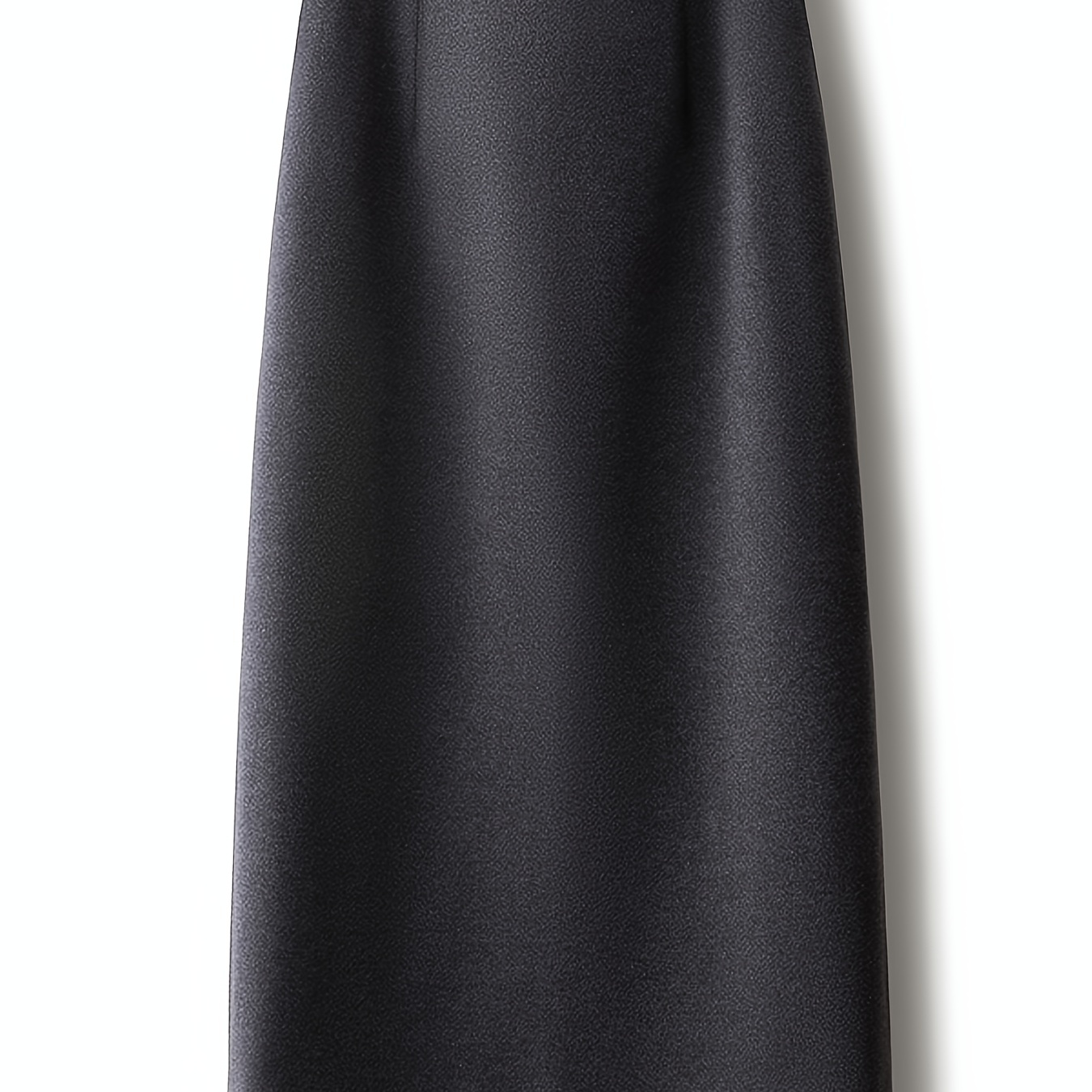 

Elegant Gray Fleece- Midi Skirt With Back Slit For Women - Fashion Commuter Style, Polyester, Machine Washable, Fall/winter