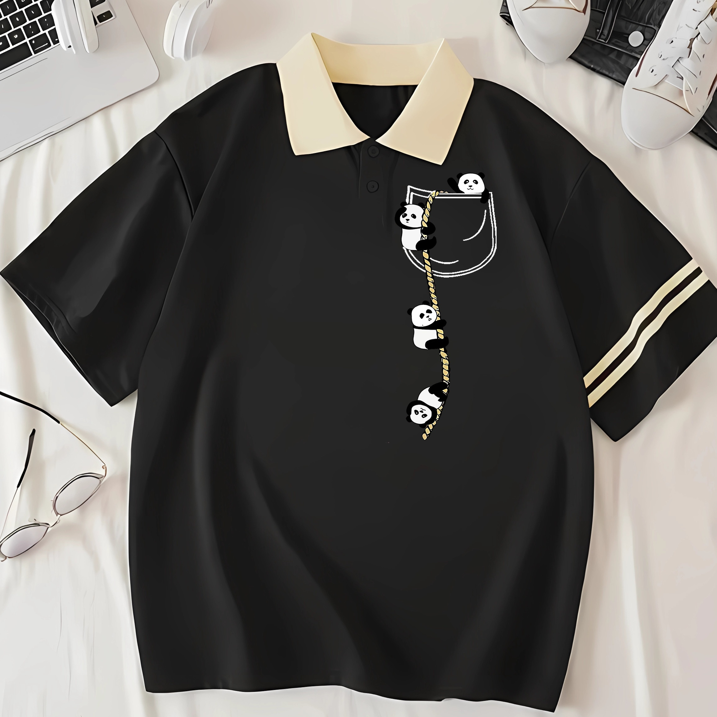 

Women's Casual Shirt With Print - 95% Polyester 5% Spandex Knitted Fabric With Slight Stretch, Fashionable Collar Top For Ladies