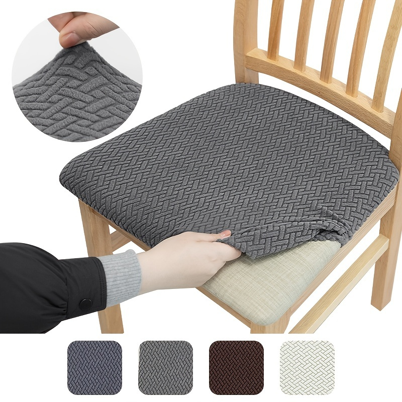 

Upgrade Your Chair Comfort With A Stylish 1pc Knitted Twill Chair Cover Cushion Cover