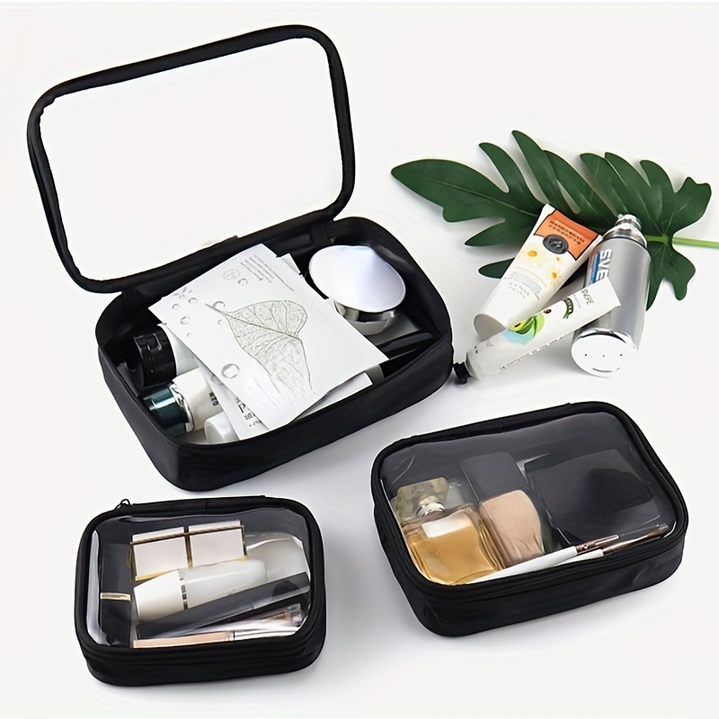 

Waterproof Transparent Cosmetic Bag Women Make Up Case Travel Zipper Clear Makeup Beauty Wash Organizer Bath Toiletry Bags Kit