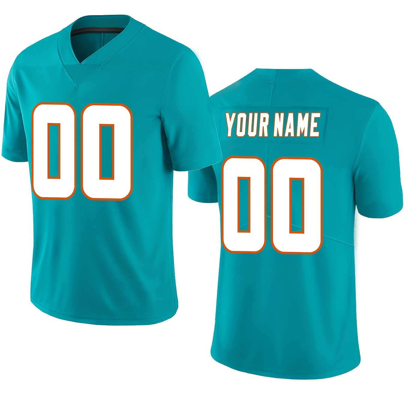 

Men's Football Jersey With Customized Name And Number Embroidery, Breathable Comfy Top For Summer Training & Competition