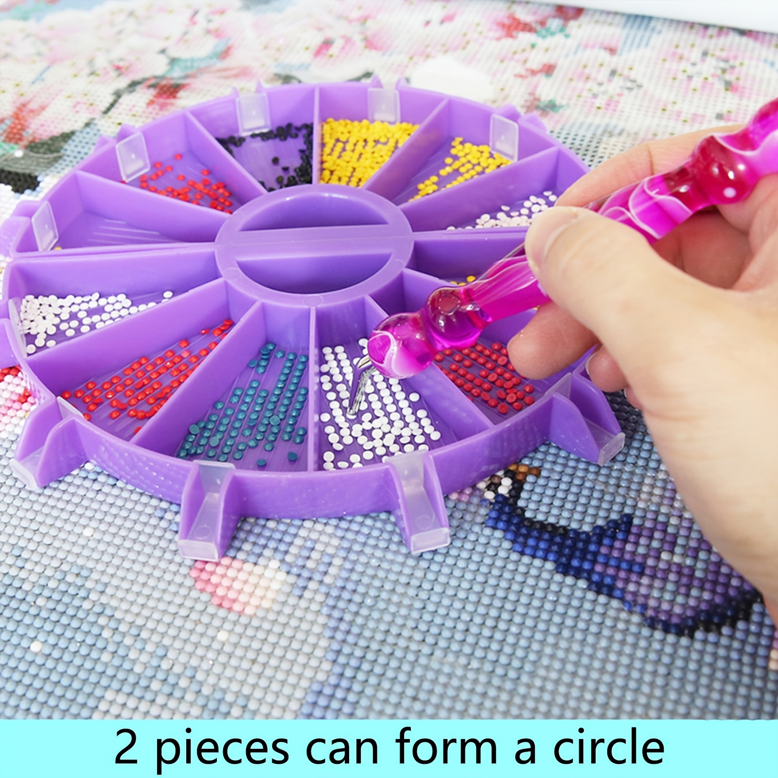 6 Pcs Diamond Painting Trays Large and Small,Plastic Bead Sorting