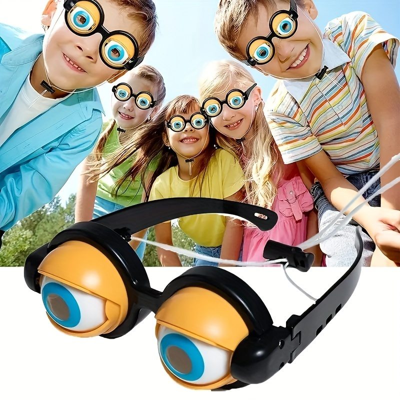 Droopy Eyes Costume Glasses - Funny Novelty Goofy Spring Eyes, be a Clown!