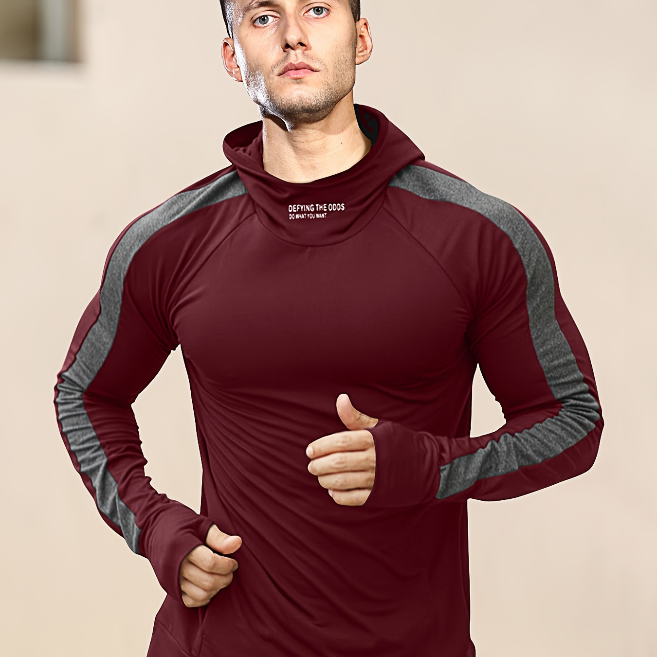 

Men's Fleece-lined Hoodie - Casual & Sporty, Design With Kangaroo Pocket, Stretch Fabric, Machine Washable - Fall/winter